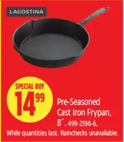 Canadian Tire Pre-Seasoned Cast Iron Frypan, 8˝ offer