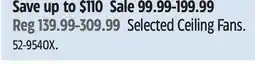 Canadian Tire Selected Ceiling Fans offer