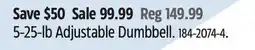 Canadian Tire WA:KE 5-25-lb Adjustable Dumbbell offer