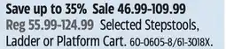 Canadian Tire Selected Stepstools, Ladder or Platform Cart offer