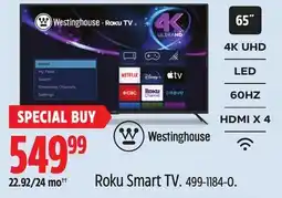 Canadian Tire Westinghouse Roku Smart TV offer