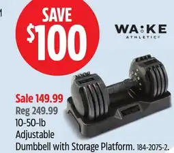 Canadian Tire Adjustable Dumbbell with Storage Platform offer