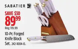 Canadian Tire Sabatier 10-Pc Forged Knife Block Set offer