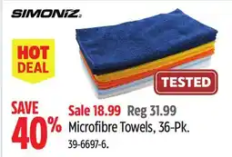 Canadian Tire Microfibre Towels, 36-Pk offer