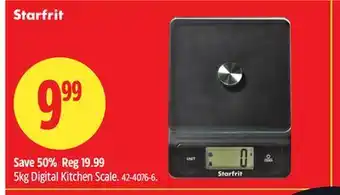 Canadian Tire Starfrit 5kg Digital Kitchen Scale offer