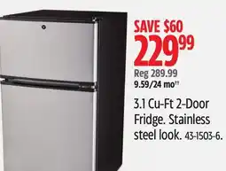 Canadian Tire 3.1 Cu-Ft 2-Door Fridge offer