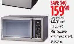 Canadian Tire 1.1 Cu-Ft Microwave. Stainless steel offer