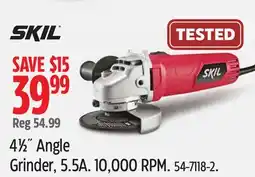 Canadian Tire 4 1⁄2˝Angle Grinder, 5.5A. 10,000RPM offer