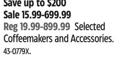 Canadian Tire Selected Coffeemakers and Accessories offer