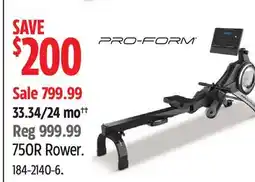 Canadian Tire proform 750R Rower offer