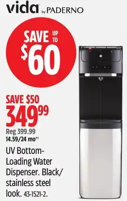 Canadian Tire UV Bottom- Loading Water Dispenser. Black offer