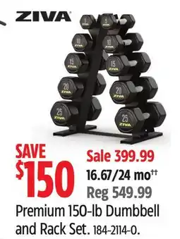 Canadian Tire Premium 150-lb Dumbbell and Rack Set offer