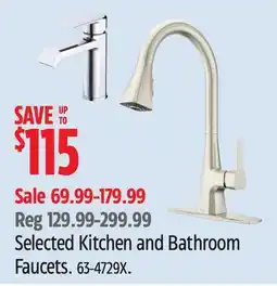 Canadian Tire Selected Kitchen and Bathroom Faucets offer