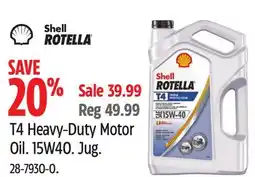 Canadian Tire SHELL ROTELLA T4 Heavy-Duty Motor Oil offer