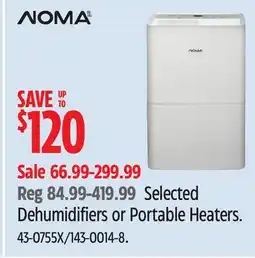 Canadian Tire Selected Dehumidifiers or Portable Heaters offer