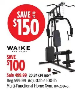Canadian Tire Adjustable 100-lb Multi-Functional Home Gym offer
