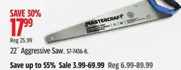 Canadian Tire Mastercraft 22˝ Aggressive Saw offer