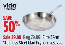 Canadian Tire Elite 32cm Stainless-Steel Clad Frypan offer