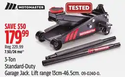 Canadian Tire 3-Ton Standard-Duty Garage Jack offer