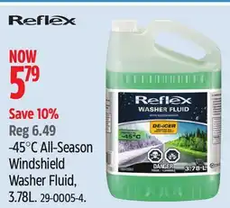 Canadian Tire Reflex -45°C All-Season Windshield Washer Fluid offer