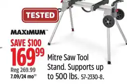 Canadian Tire MAXIMUM Mitre Saw Tool Stand offer