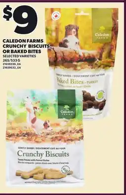 Loblaws CALEDON FARMS CRUNCHY BISCUITS OR BAKED BITES, 265/533 G offer