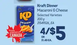 Loblaws KRAFT DINNER MACARONI & CHEESE offer