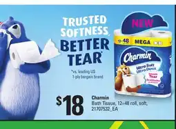 Loblaws CHARMIN BATH TISSUE, 12=48 ROLL, SOFT offer