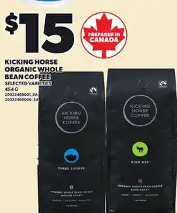 Loblaws KICKING HORSE ORGANIC WHOLE BEAN COFFEE offer