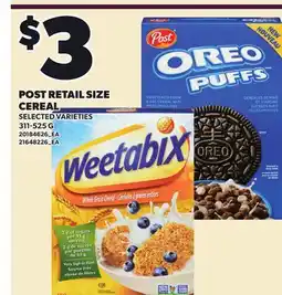 Loblaws POST RETAIL SIZE CEREAL offer