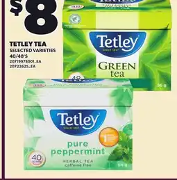 Loblaws TETLEY TEA, 40/48'S offer