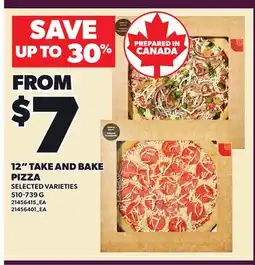 Loblaws 12 TAKE AND BAKE PIZZA offer