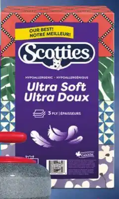 Loblaws SCOTTIES ' ULTRA SOFT FACIAL TISSUE 4-PACK offer