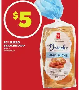 Loblaws PC SLICED BRIOCHE LOAF offer