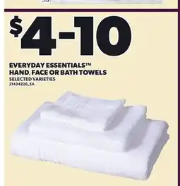 Loblaws EVERYDAY ESSENTIALS HAND, FACE OR BATH TOWELS offer