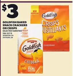 Loblaws GOLDFISH BAKED SNACK CRACKERS OR CRISPS offer