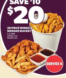 Loblaws 30 PIECE WINGS & WEDGES BUCKET offer