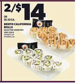 Loblaws BENTO CALIFORNIA ROLLS offer