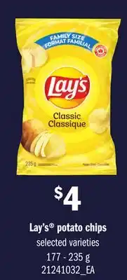 Loblaws LAY'S POTATO CHIPS offer