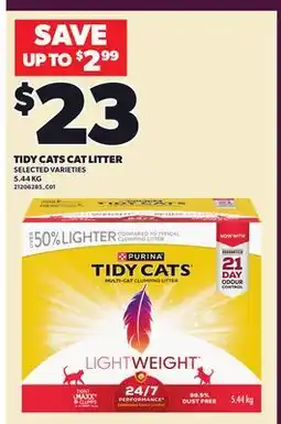 Loblaws TIDY CATS CAT LITTER offer