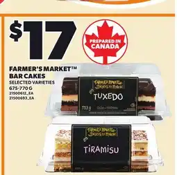 Loblaws FARMER'S MARKET BAR CAKES offer