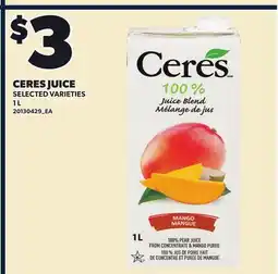 Loblaws CERES JUICE offer