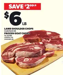 Loblaws LAMB SHOULDER CHOPS OR FROZEN GOAT CHOPS offer