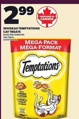 Loblaws WHISKAS TEMPTATIONS CAT TREATS, 160/180 G offer