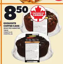 Loblaws EXQUISITE COFFEE CAKE offer