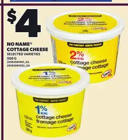 Loblaws NO NAME COTTAGE CHEESE offer