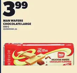 Loblaws MAN WAFERS CHOCOLATE LARGE offer