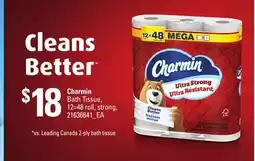 Loblaws CHARMIN BATH TISSUE, 12=48 ROLL offer
