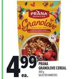 Metro PRANA GRANOLOVE CEREAL offer