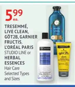 IDA Pharmacy TRESEMMÉ, LIVE CLEAN, GÖT2B, GARNIER FRUCTIS, L'ORÉAL PARIS or HERBAL ESSENCES offer